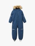 Polarn O. Pyret Kids' Winter Padded Waterproof Overalls, Blue