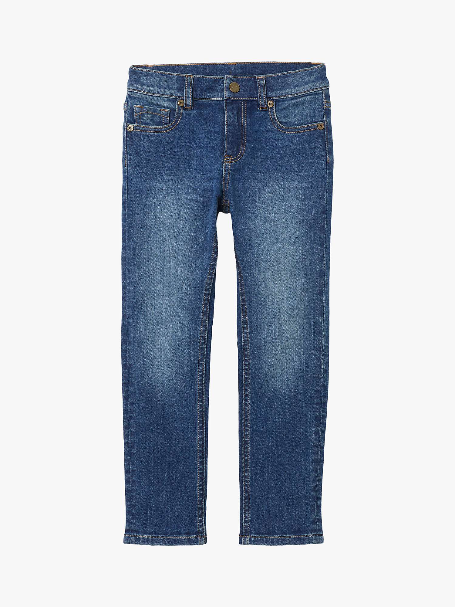 Buy Polarn O. Pyret Kids' GOTS Organic Cotton Slim Jeans, Blue Online at johnlewis.com