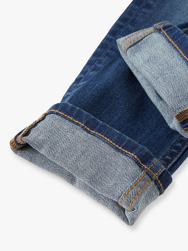 Polarn O. Pyret Kids' GOTS Organic Cotton Slim Jeans, Blue
