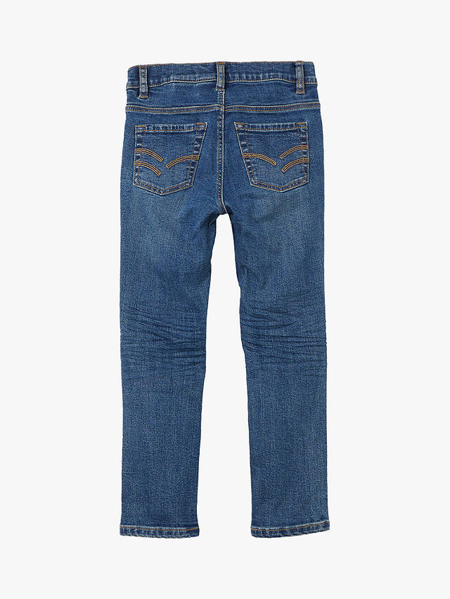 Polarn O. Pyret Kids' GOTS Organic Cotton Super Slim Jeans, Blue