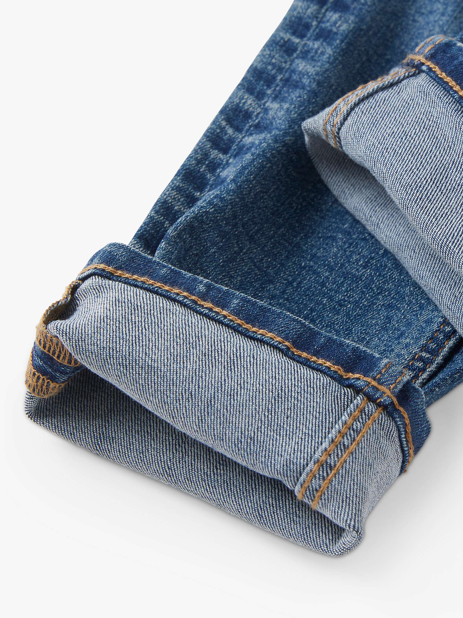 Buy Polarn O. Pyret Kids' GOTS Organic Cotton Super Slim Jeans, Blue Online at johnlewis.com