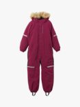 Polarn O. Pyret Kids' Winter Padded Waterproof Overalls, Pink