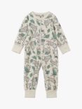 Polarn O. Pyret Baby GOTS Organic Cotton Leopard Onesie Pyjamas, Grey
