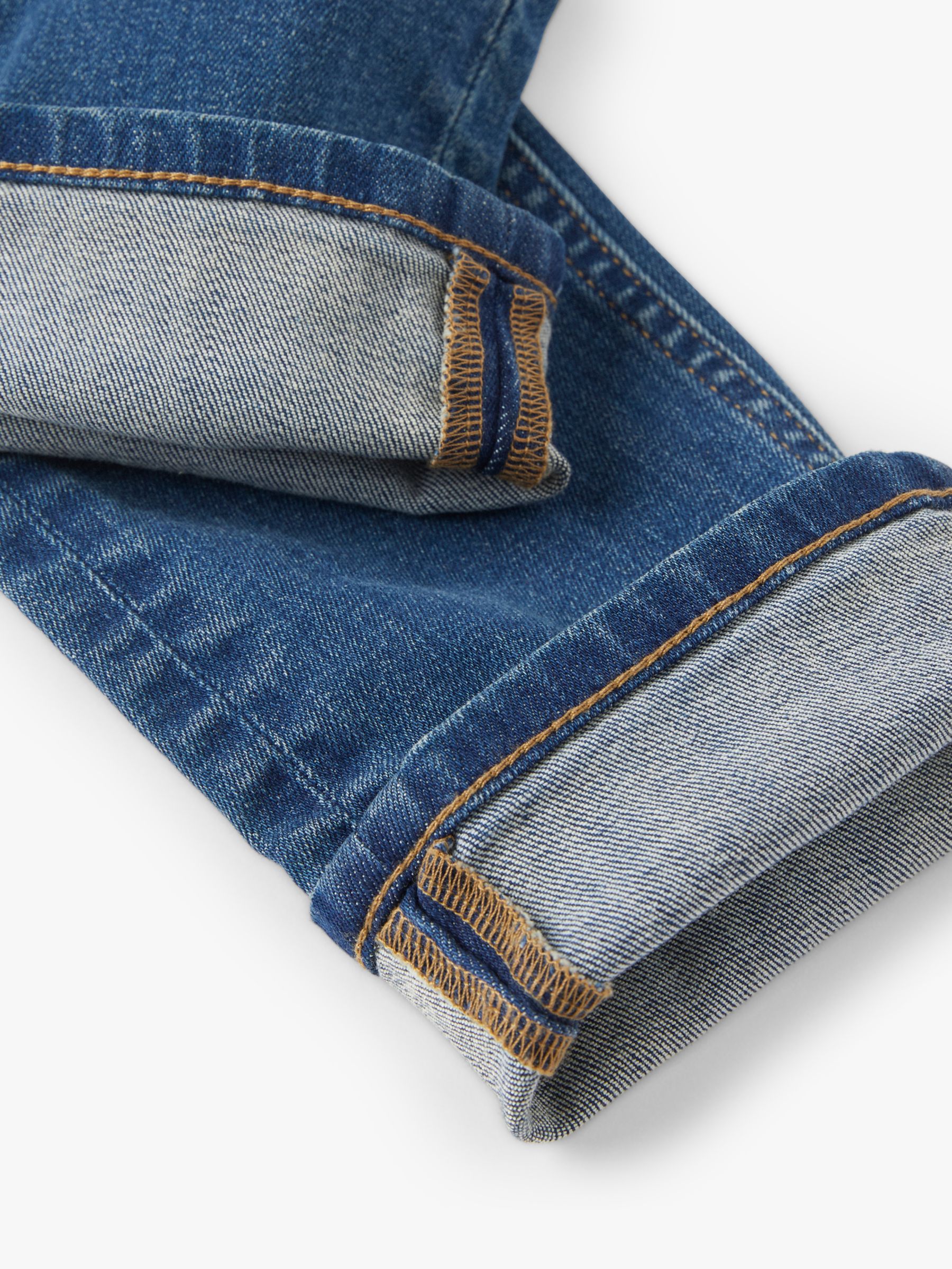 Buy Polarn O. Pyret Kids' GOTS Organic Cotton Regular Jeans, Blue Online at johnlewis.com