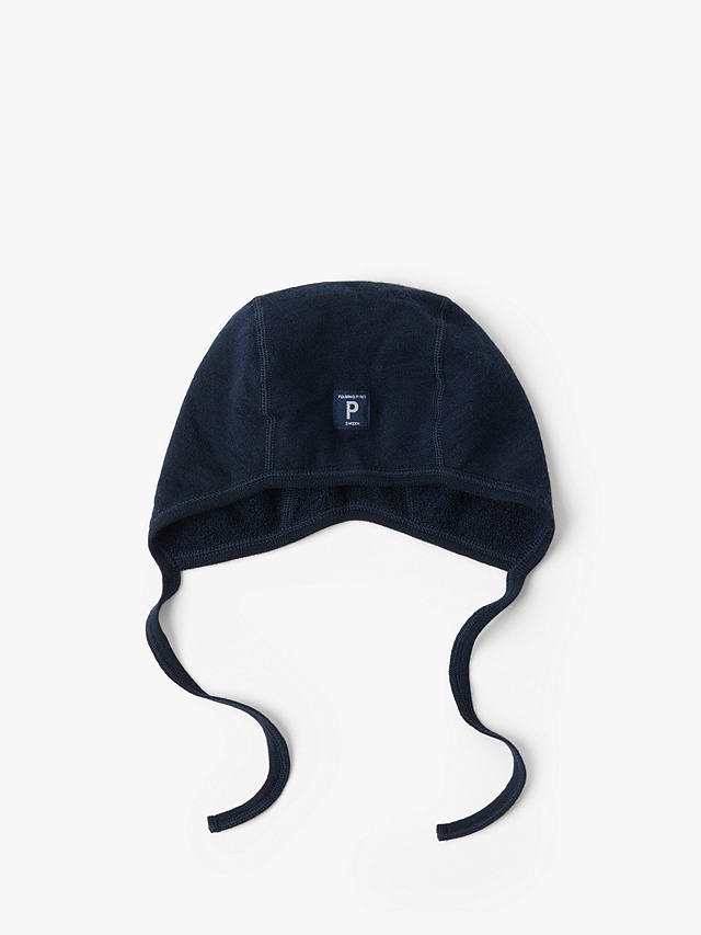 Polarn O. Pyret Baby Merino Helmet Hat, Blue