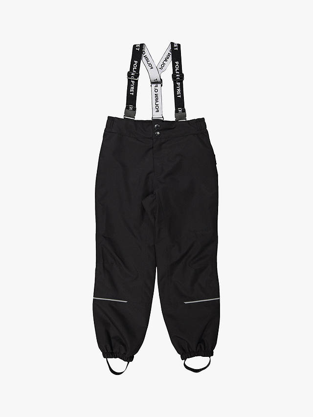 Polarn O. Pyret Kids' Flexi Shell Waterproof Trousers, Black