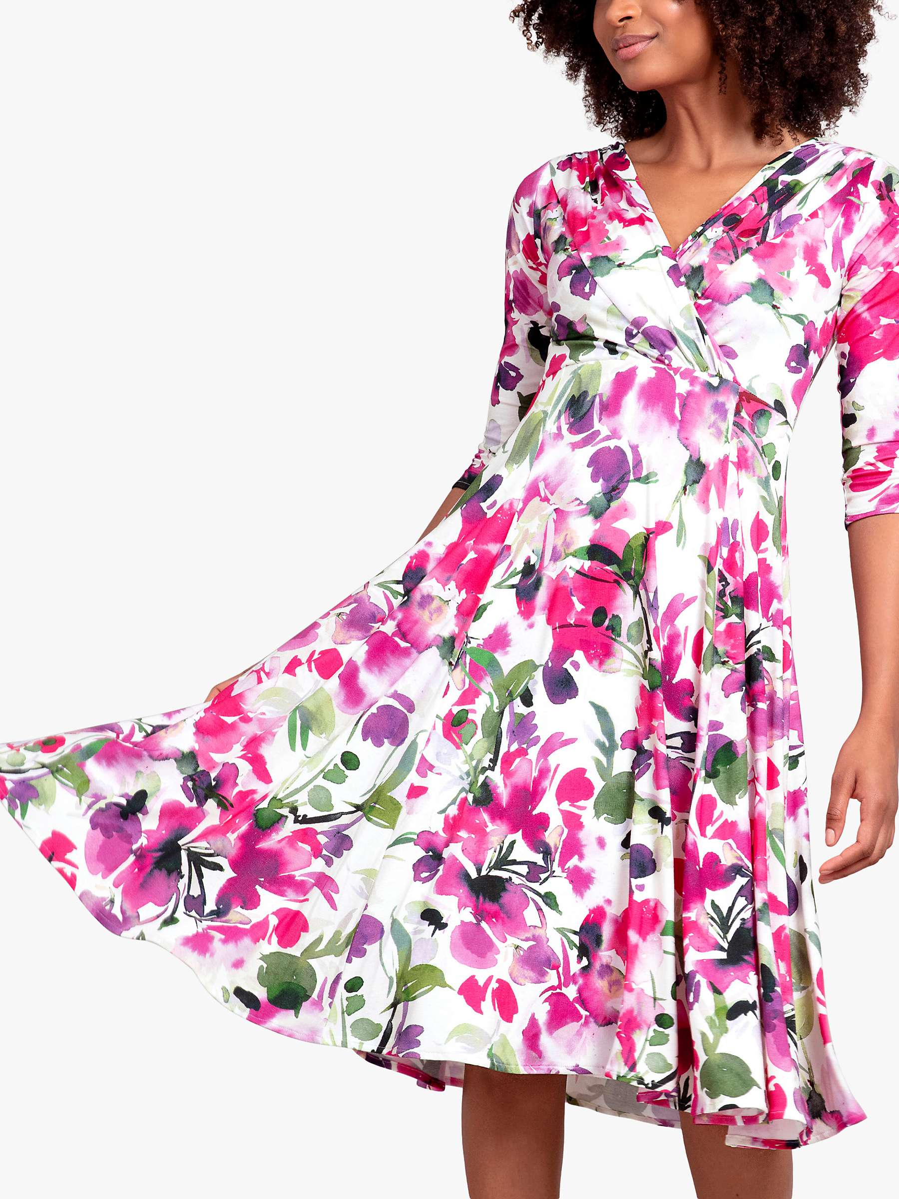 Buy Alie Street Annie Floral Wrap Dress, Fuchsia Florals Online at johnlewis.com