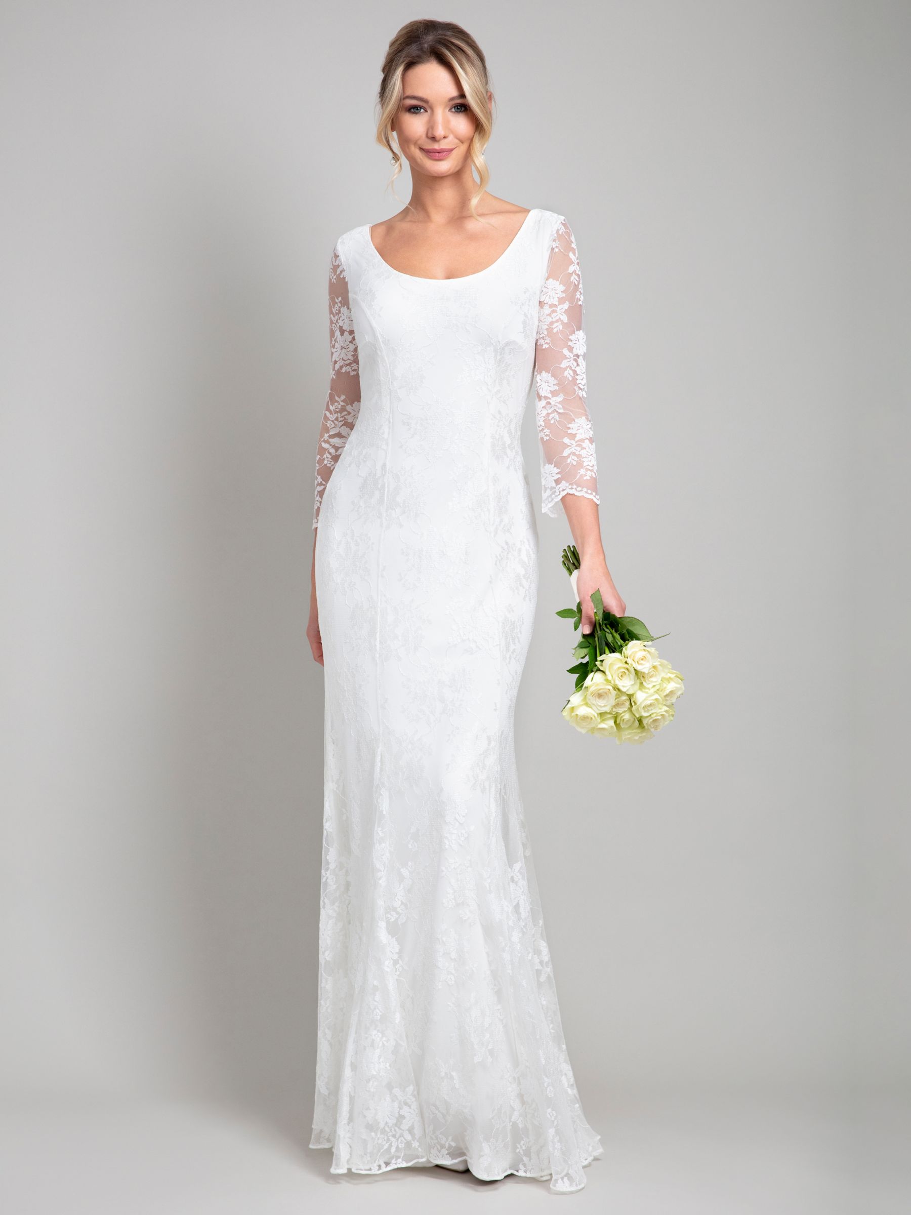 Alie Street Maria Floor Length Wedding Gown, Ivory at John Lewis & Partners