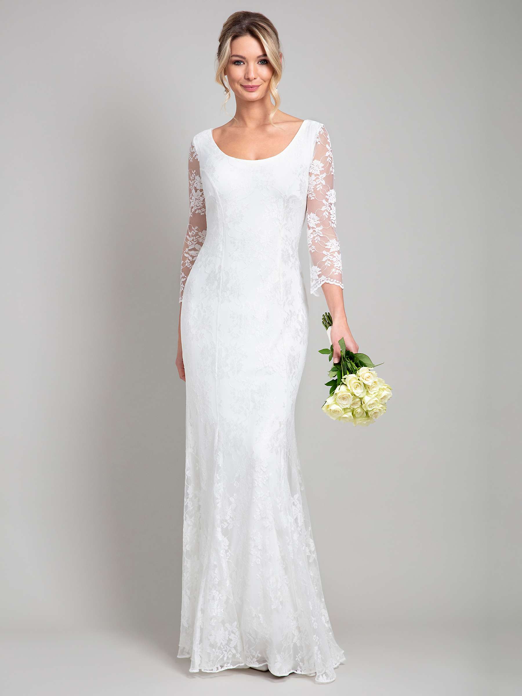 Buy Alie Street Maria Floor Length Wedding Gown, Ivory Online at johnlewis.com