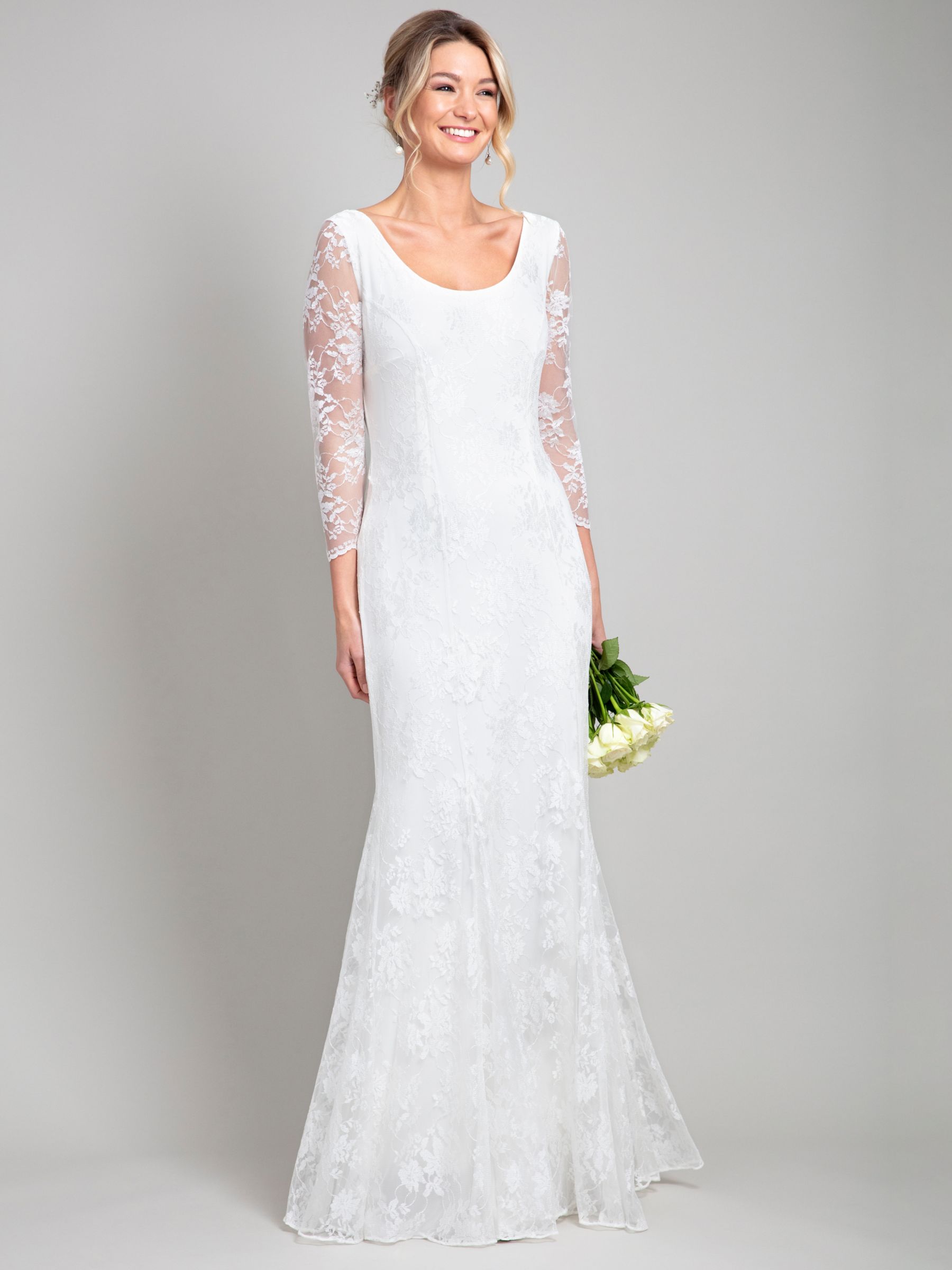 Alie Street Maria Floor Length Wedding Gown, Ivory, 6-8