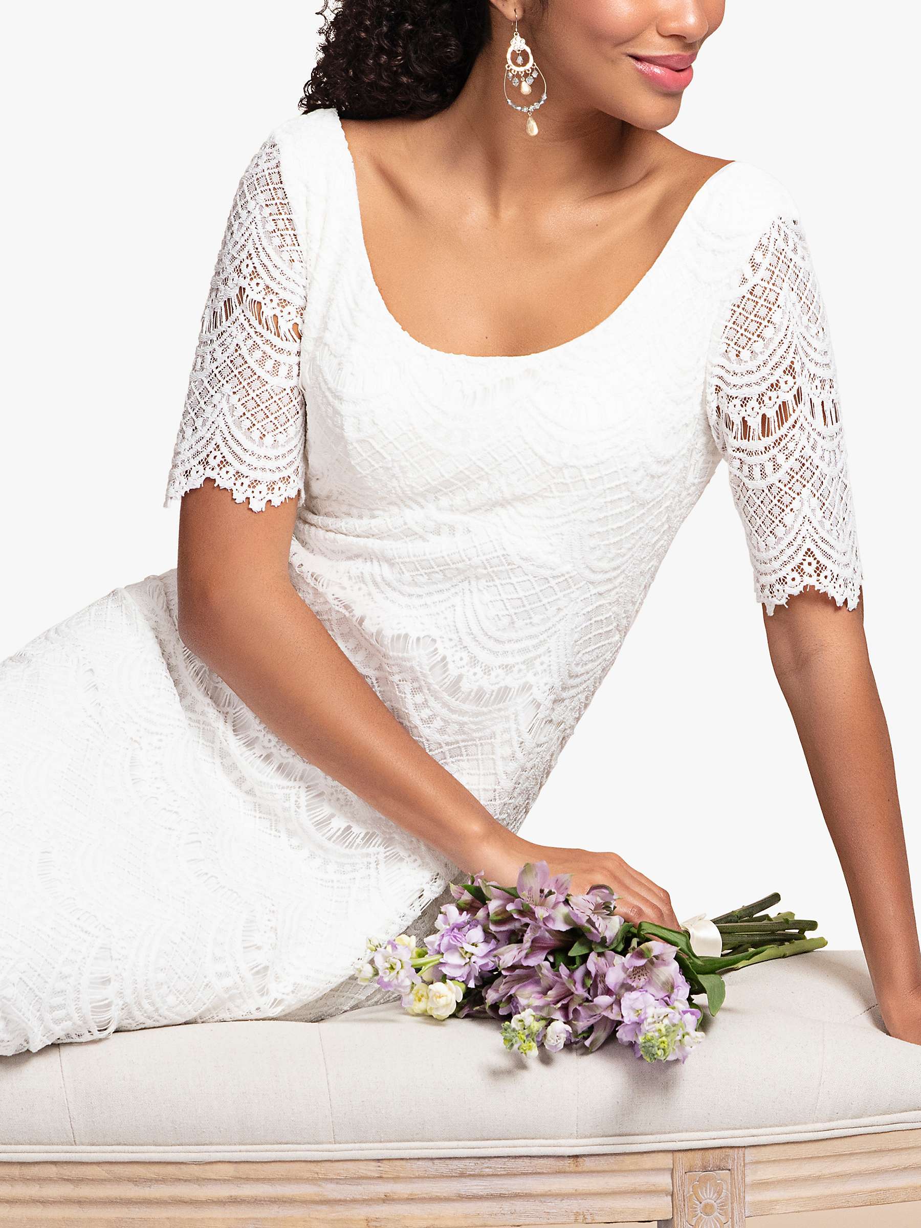 Buy Alie Street Claudia Lace Wedding Dress, Ivory Online at johnlewis.com