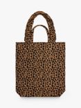 Unmade Elen Canvas Animal Print Shopper Bag, Brown