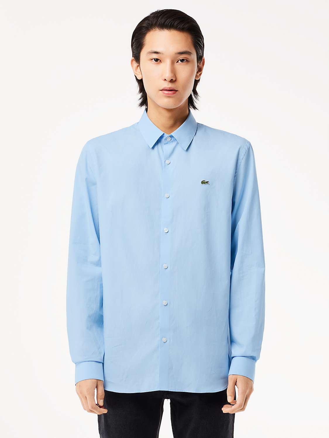 Buy Lacoste Slim Fit Poplin Shirt, Blue Online at johnlewis.com