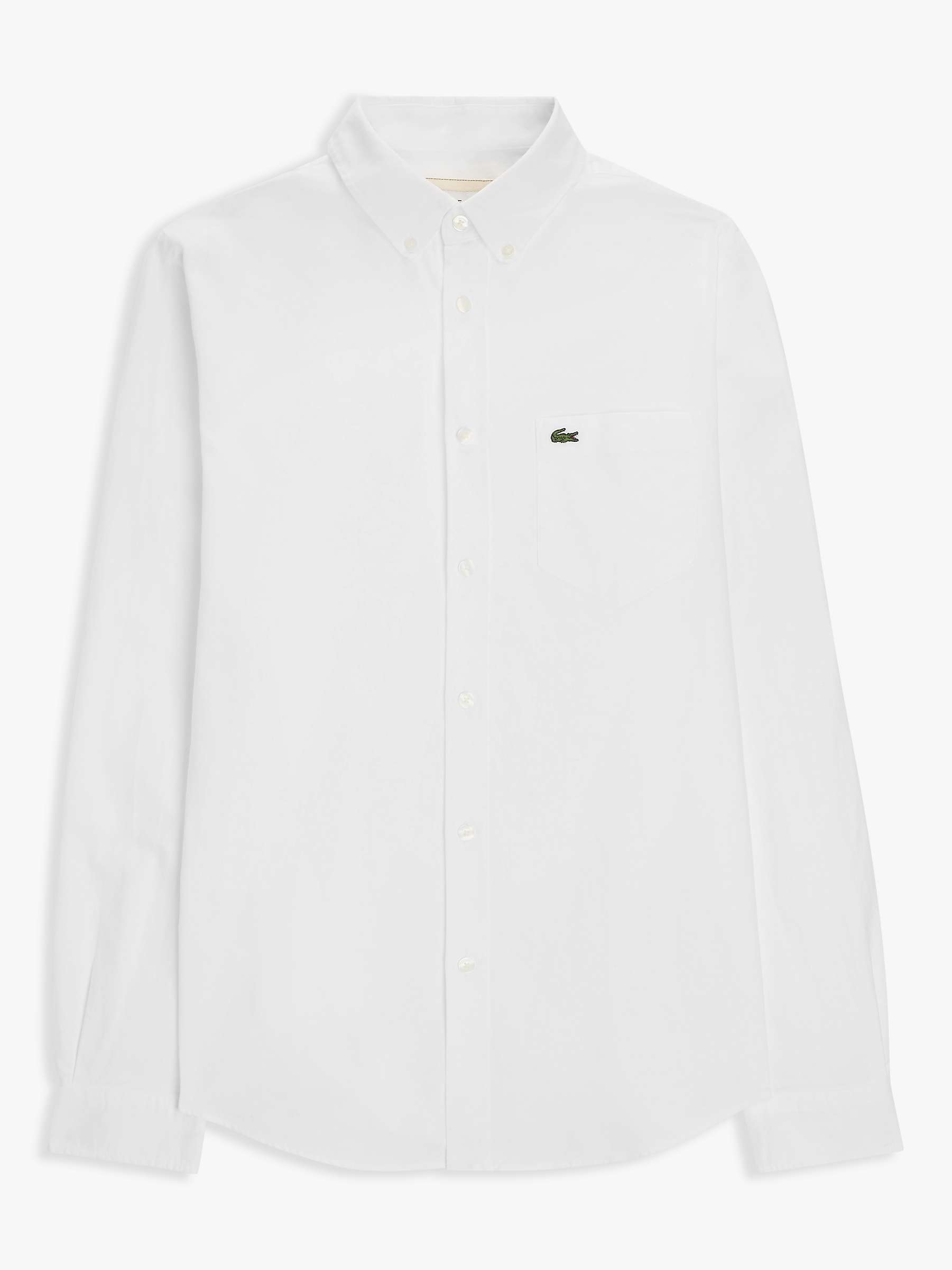 Buy Lacoste Buttoned Collar Oxford Shirt, C001 Online at johnlewis.com