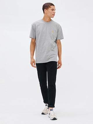 Carhartt WIP Chase Short Sleeve T-Shirt, Grey/Gold