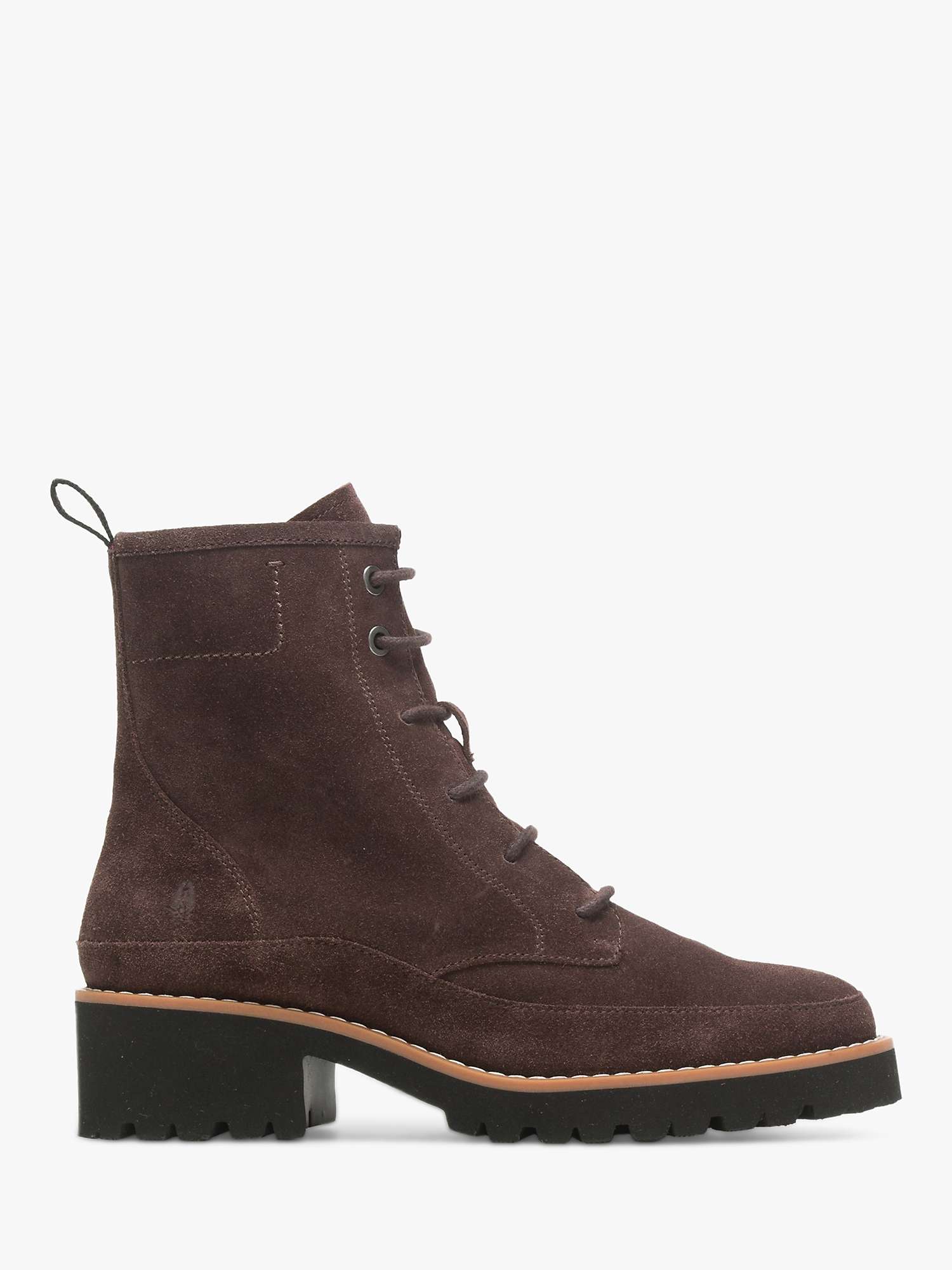 Hush Puppies Amelia Suede Lace Boots, Brown at John Lewis & Partners