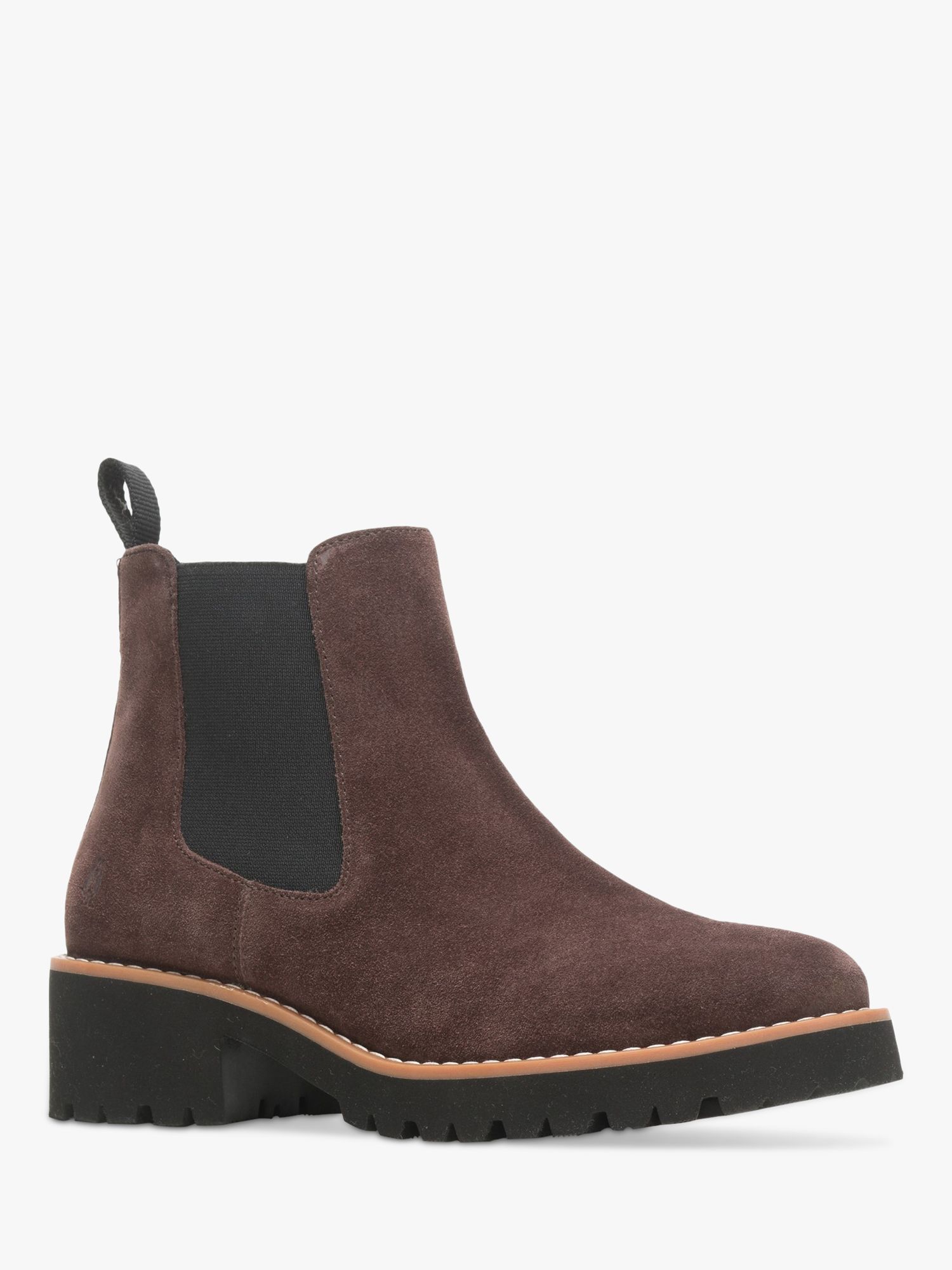 Hush Puppies Amelia Suede Chelsea Boots, Brown at John Lewis & Partners