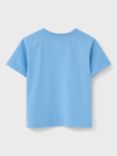 Crew Clothing Kids' Raindrops & Rainbows T-Shirt, Light Blue