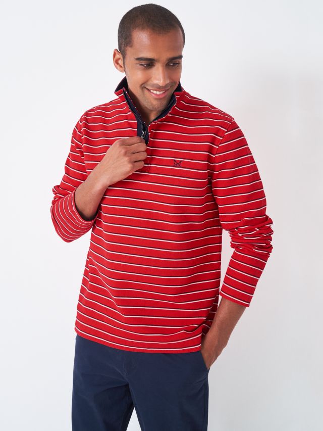 Red striped sale sweatshirt