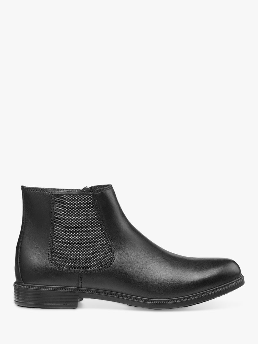 Hotter Leather Chelsea Boots, Black at John Lewis & Partners