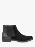 Hotter Tenby Suede and Leather Ankle Boots, Black