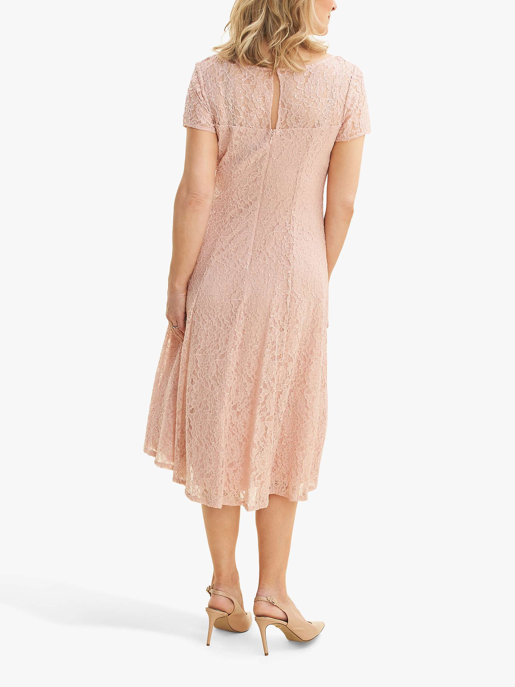 Buy Gina Bacconi Maribel Lace Midi Dress, Rose Pink Online at johnlewis.com