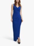 Gina Bacconi Neena V Neck Tulip Hem Maxi Dress, Cosmic Blue