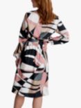 Gina Bacconi Sivan Long Sleeve Abstract Print Midi Shirt Dress, Black/Multi