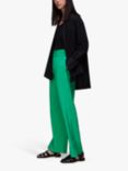 Whistles Nicola Elasticated Waist Trousers, Green