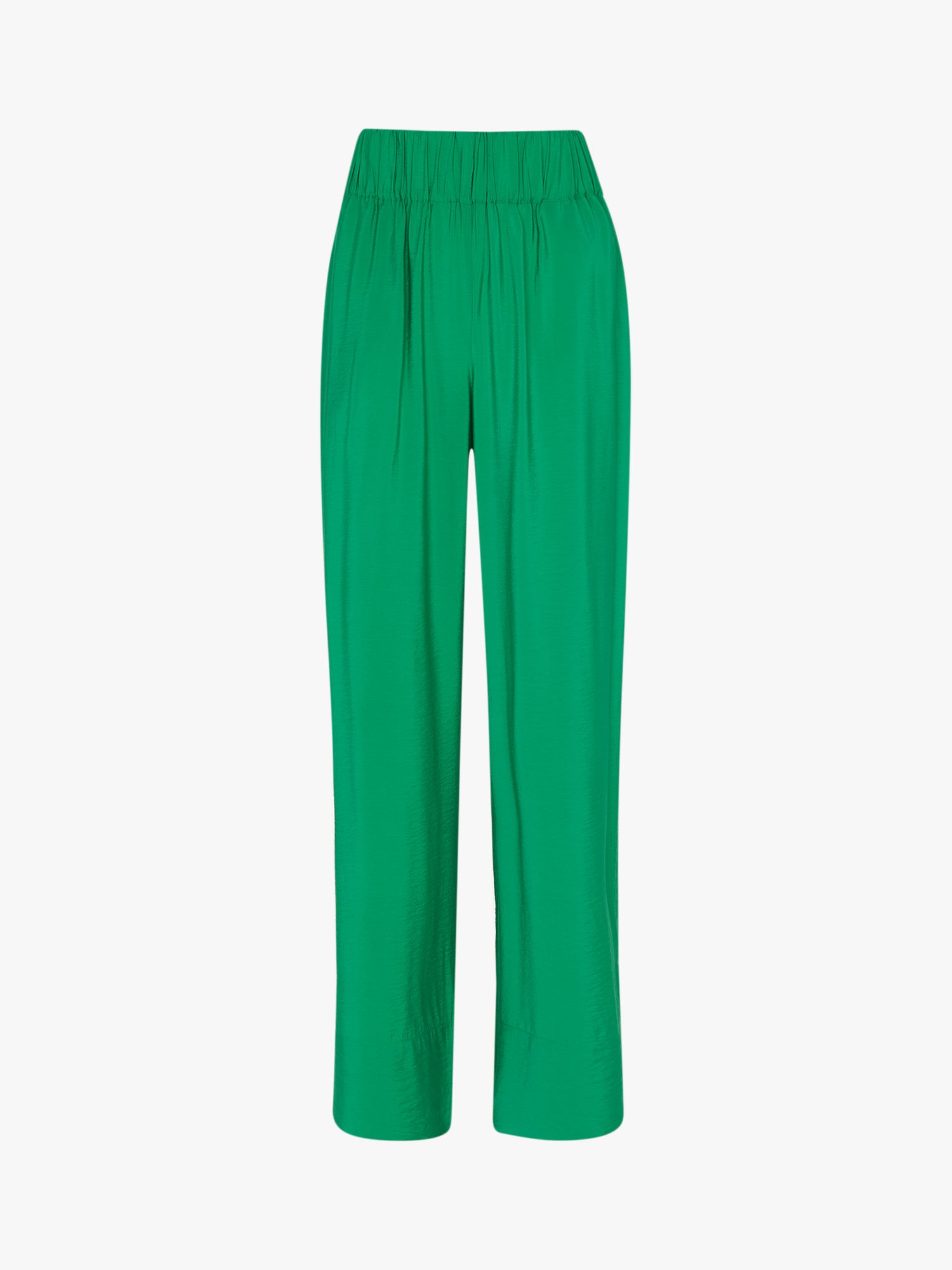 Whistles Nicola Elasticated Waist Trousers, Green at John Lewis & Partners