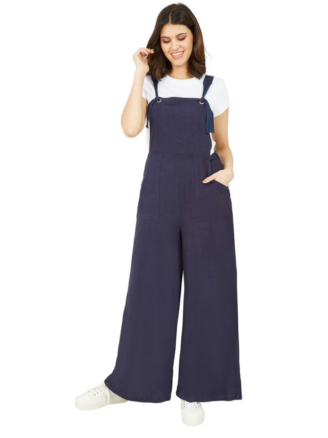 Navy, Cotton Dungarees