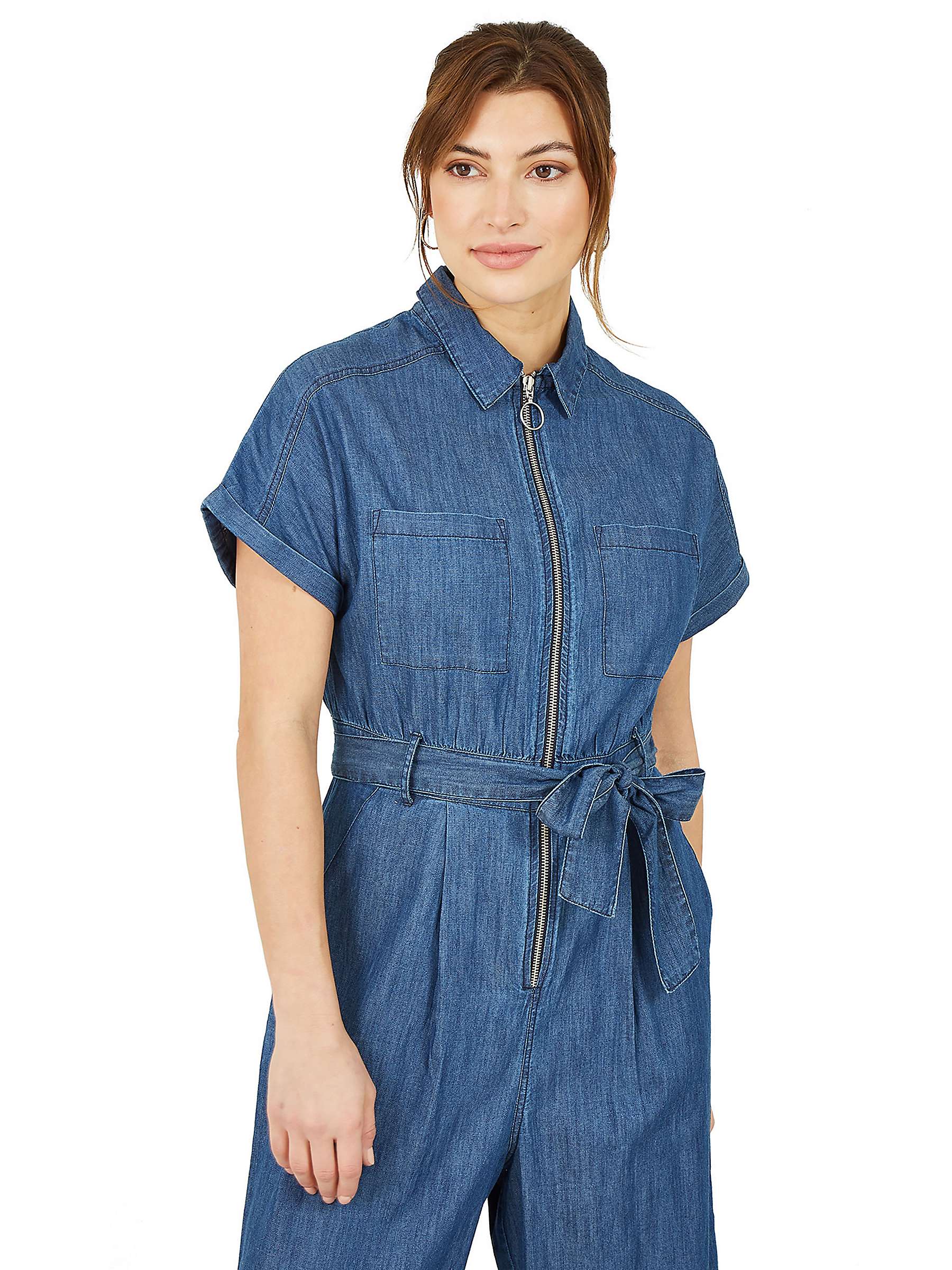 Buy Yumi Chambray Utility Boiler Suit, Blue Online at johnlewis.com