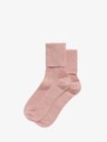 Brora Scottish Cashmere Ankle Socks, Antique Pink