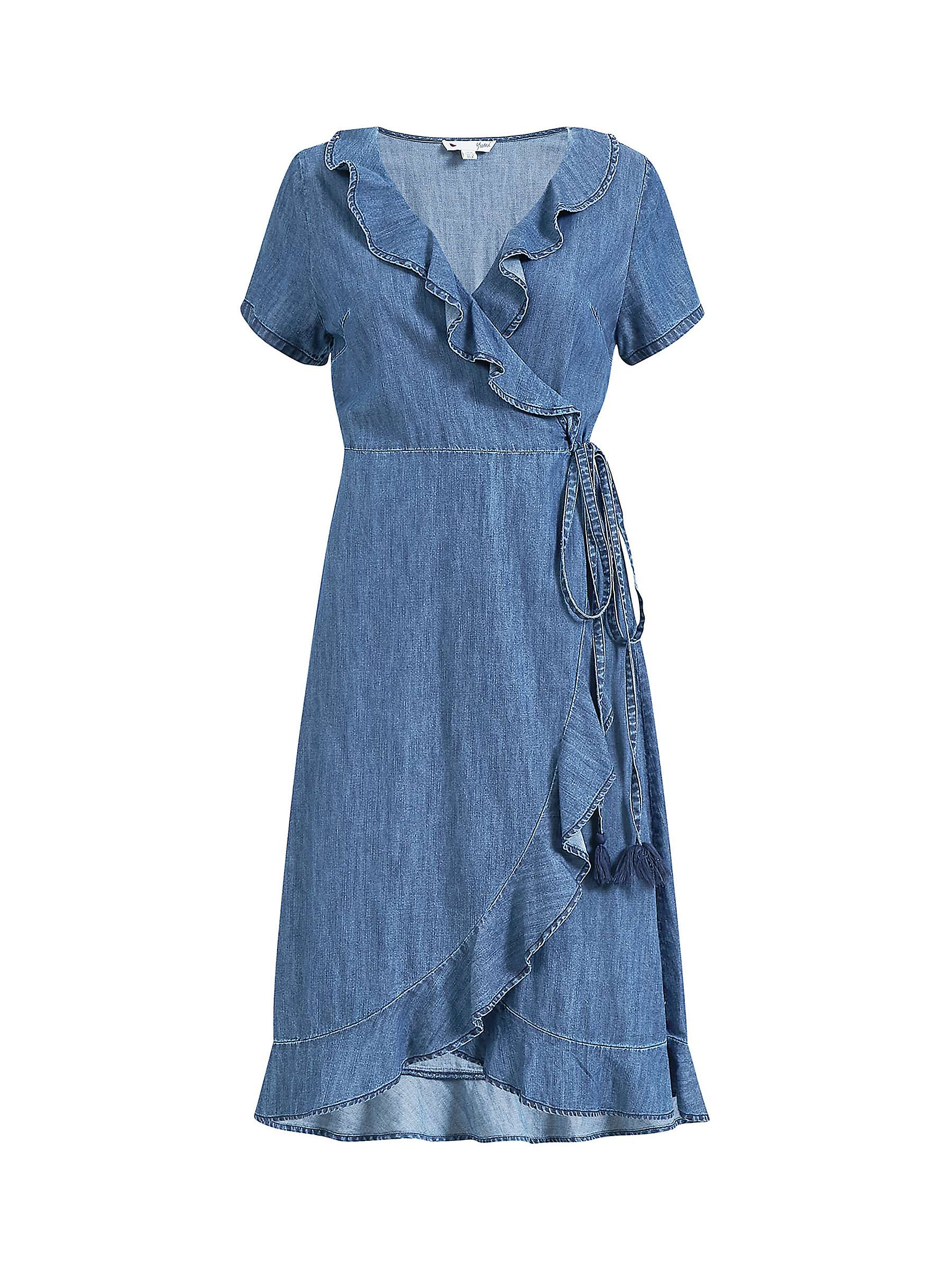 Buy Yumi Wrap Denim Dress, Blue Online at johnlewis.com