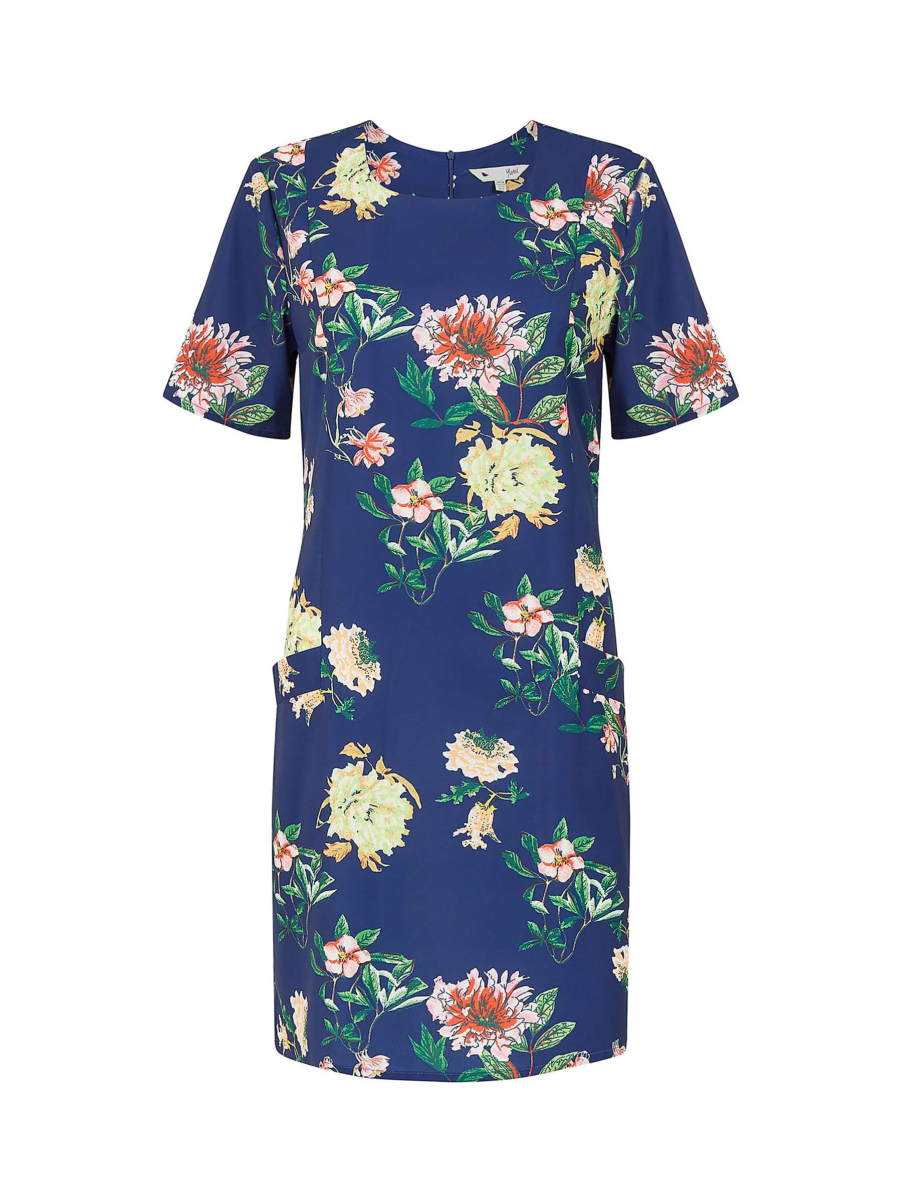 Buy Yumi Oriental Blossom Print Knee Length Tunic, Navy/Multi Online at johnlewis.com