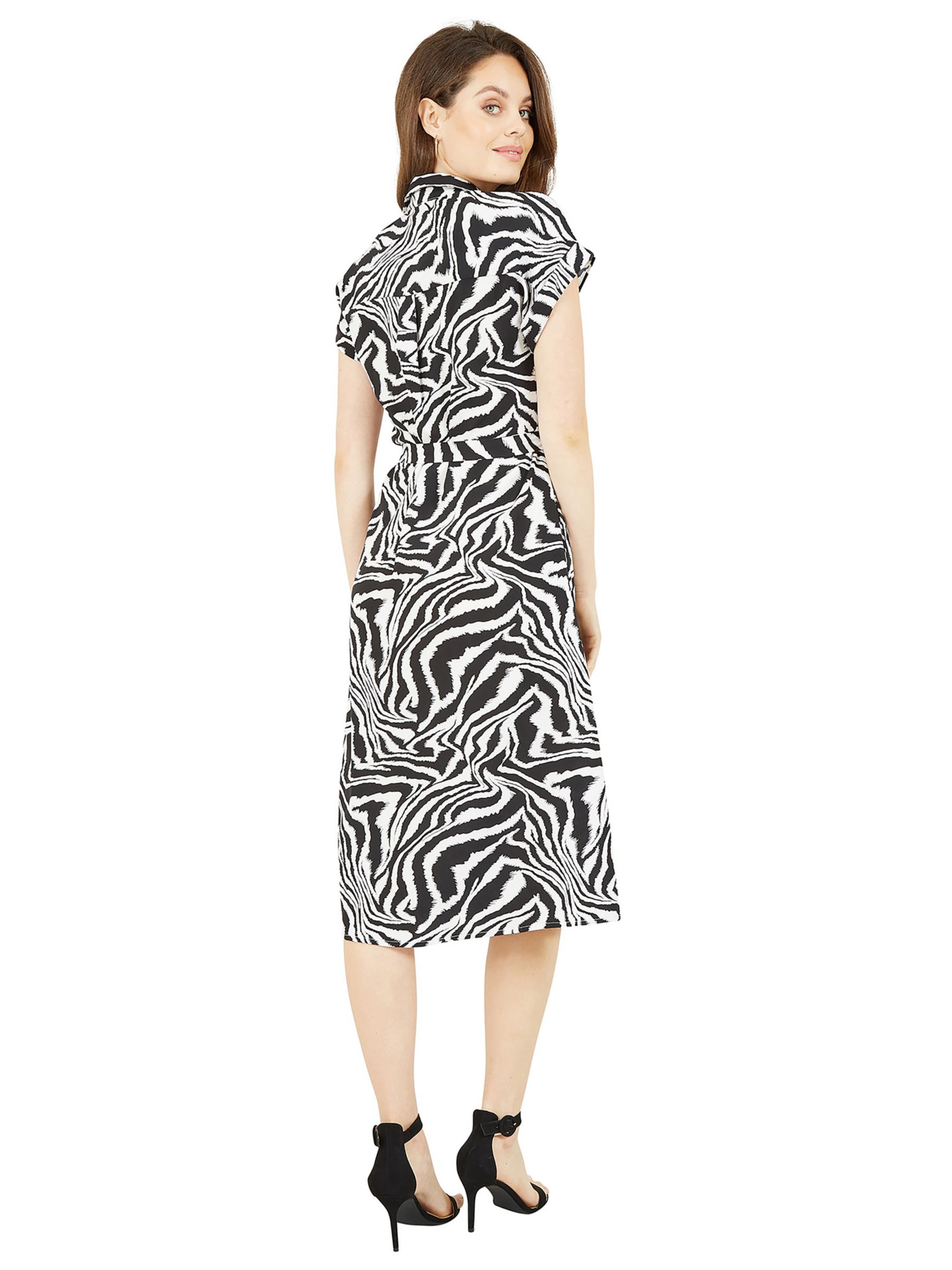 Buy Yumi Zebra Print Shirt Dress, Black/Multi Online at johnlewis.com