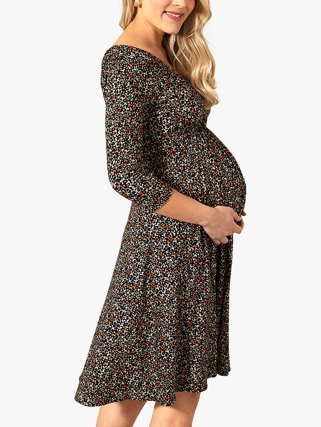Tiffany Rose Willow Maternity Knee Length Dress, Cocoa Orange