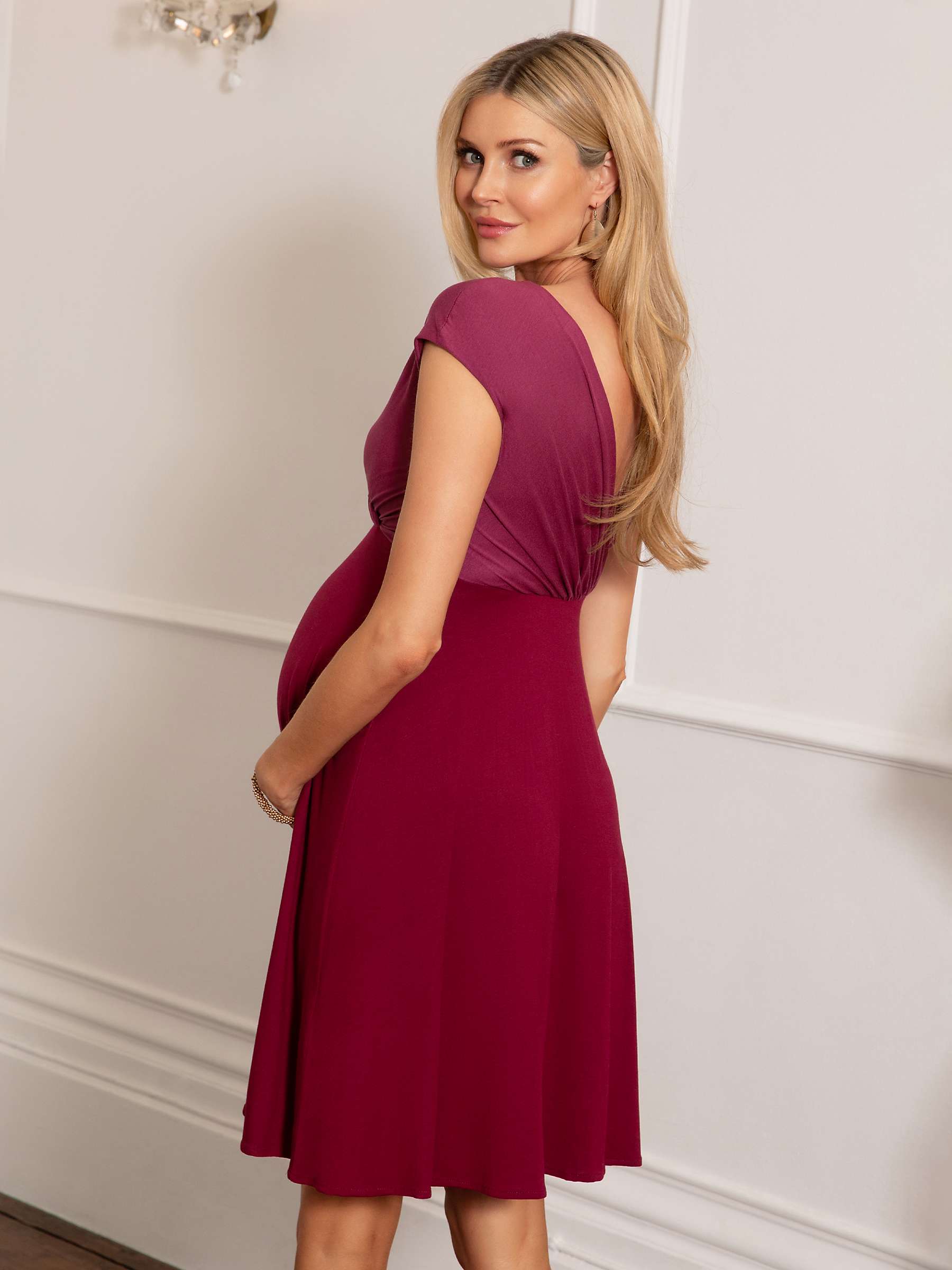 Buy Tiffany Rose Alessandra Wrap Neck Maternity Dress, Rosey Red Online at johnlewis.com