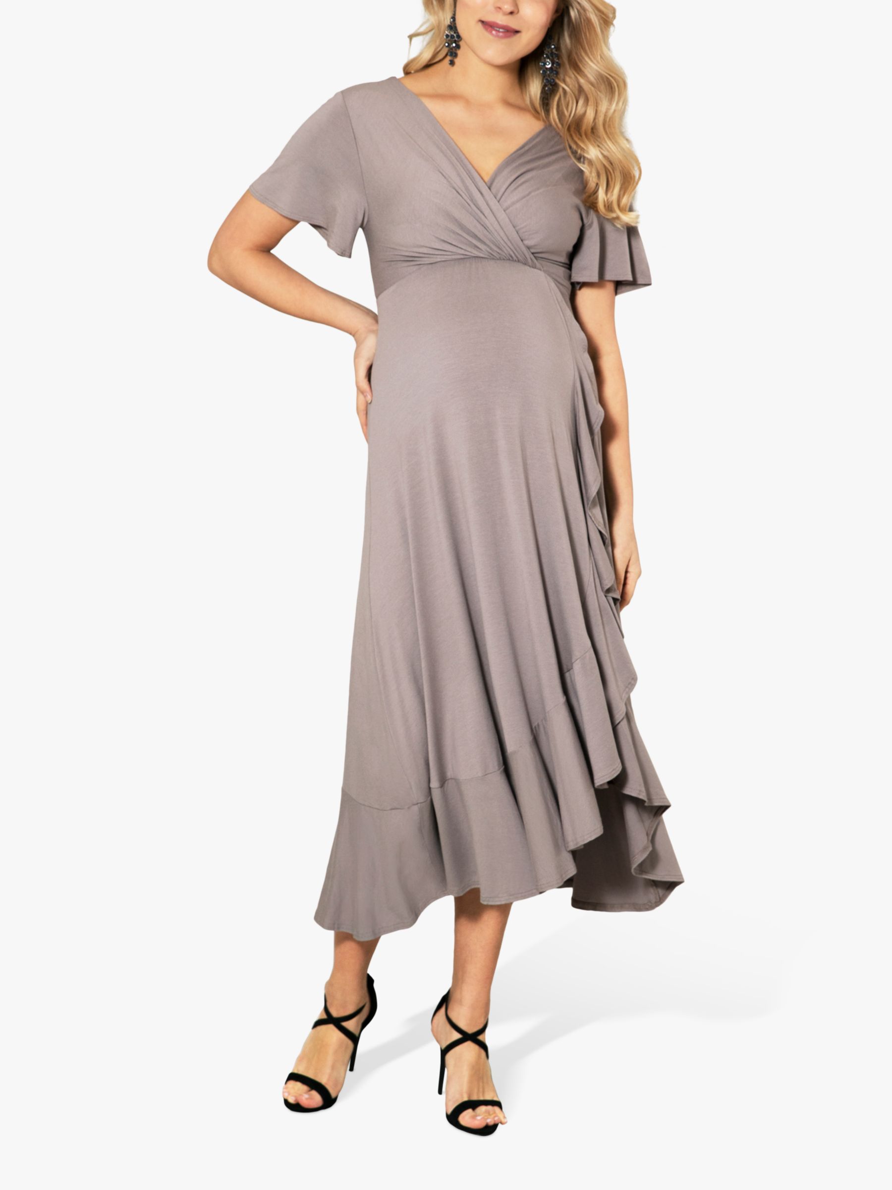 Tiffany Rose Plain Waterfall Midi Maternity Dress