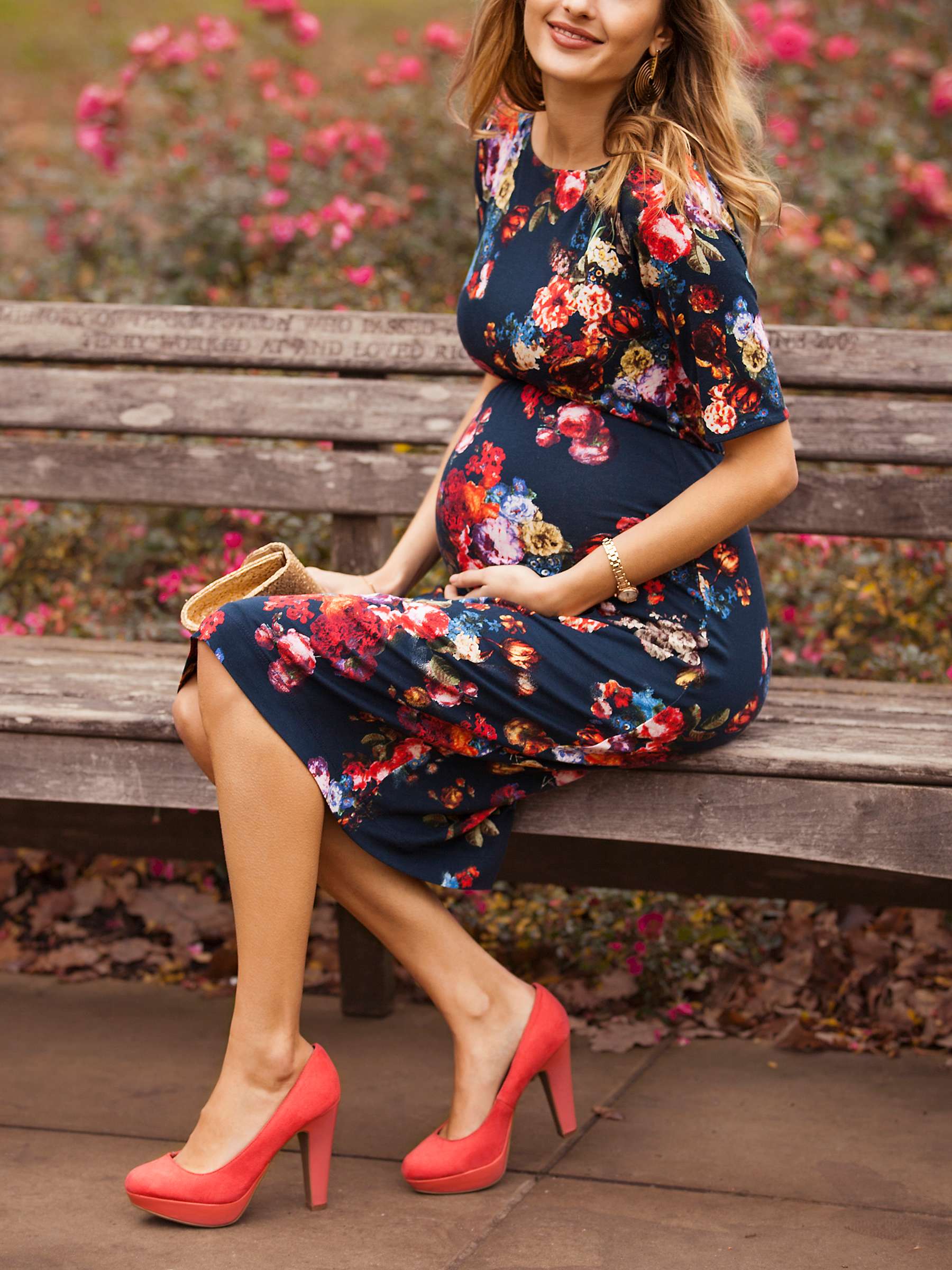 Buy Tiffany Rose Anna Floral Maternity Shift Dress, Midnight Garden Online at johnlewis.com