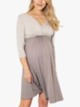 Tiffany Rose Willow Colour Block Maternity Dress, Almond Truffle