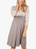 Tiffany Rose Willow Colour Block Maternity Dress, Almond Truffle