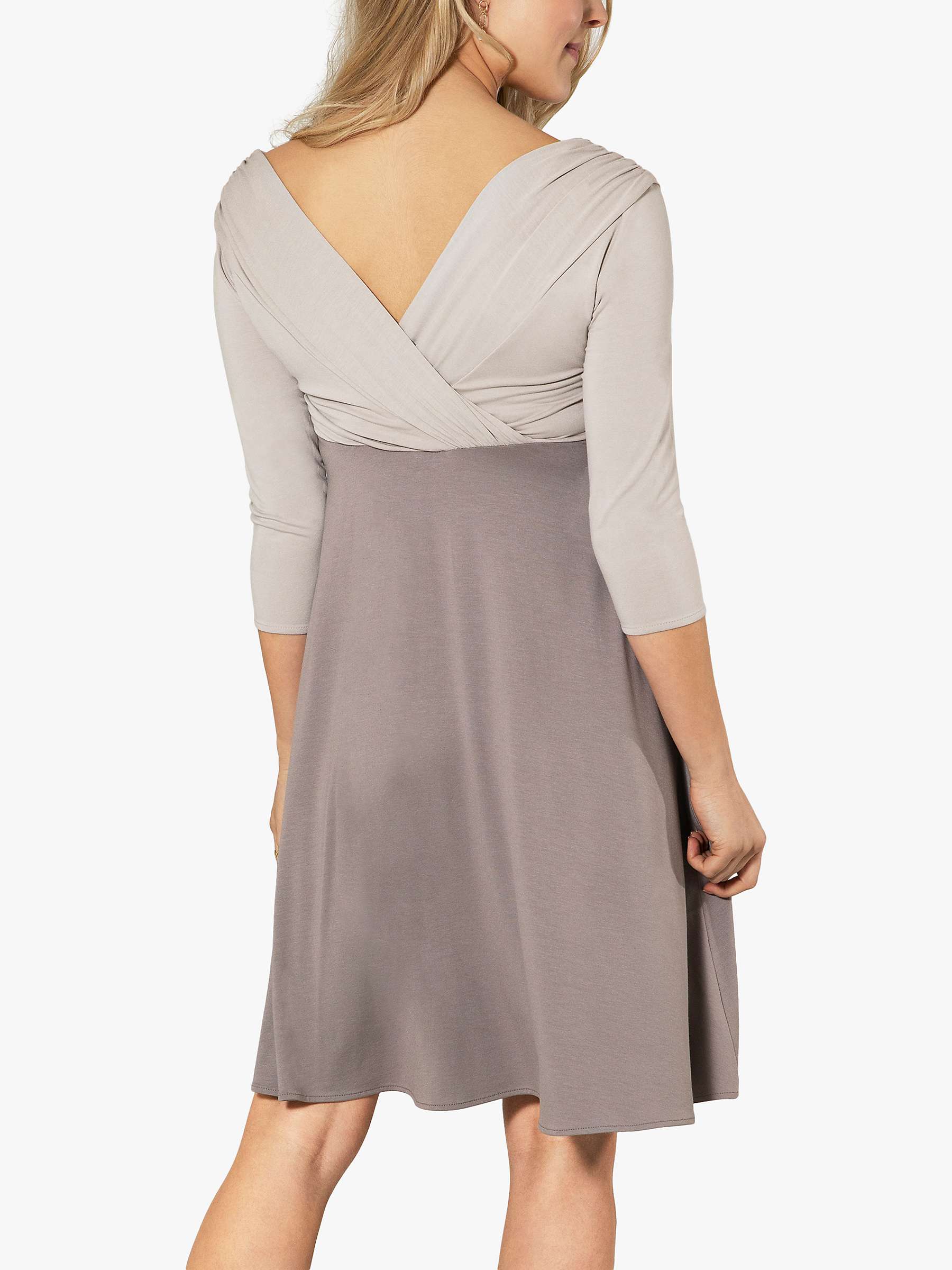 Buy Tiffany Rose Willow Colour Block Maternity Dress, Almond Truffle Online at johnlewis.com