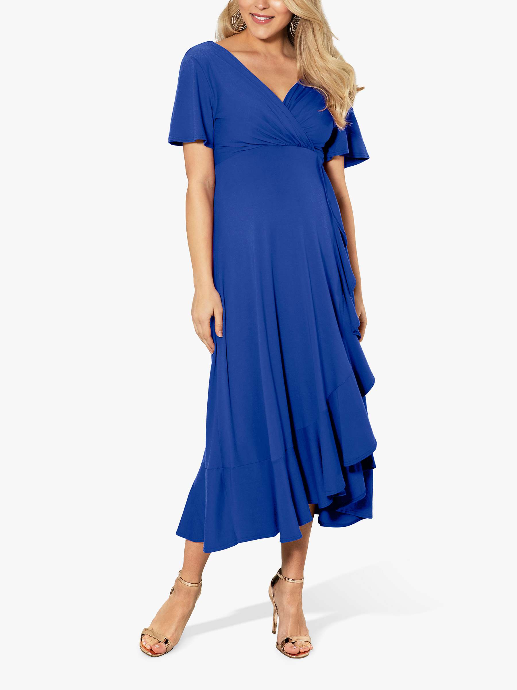 Buy Tiffany Rose Waterfall Maternity Midi Dress, Cobalt Blue Online at johnlewis.com