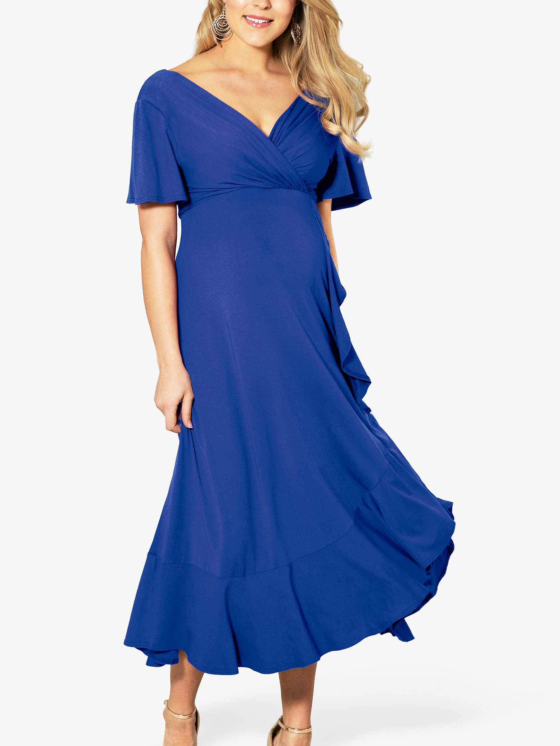 Buy Tiffany Rose Waterfall Maternity Midi Dress, Cobalt Blue Online at johnlewis.com
