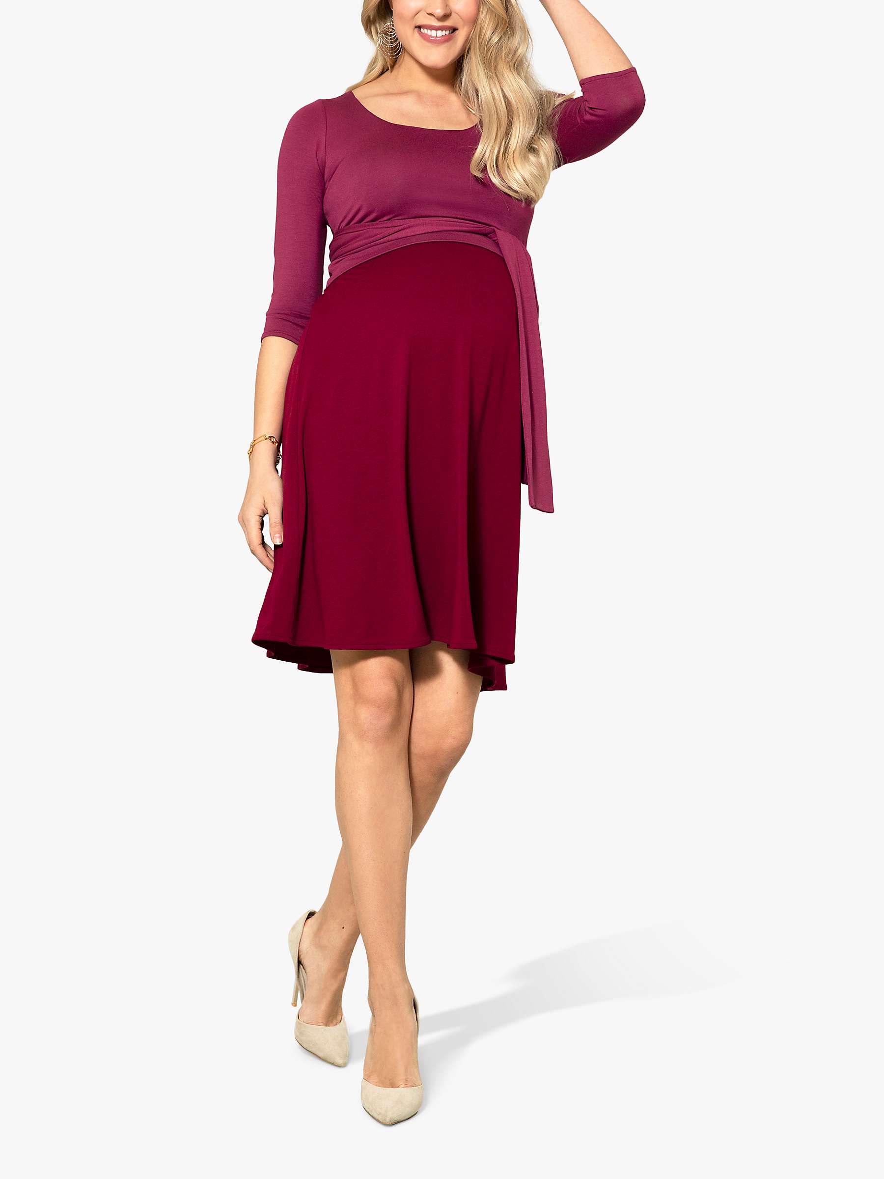 Buy Tiffany Rose Naomi Nursing Knee Length Dress, Rosey Red Online at johnlewis.com