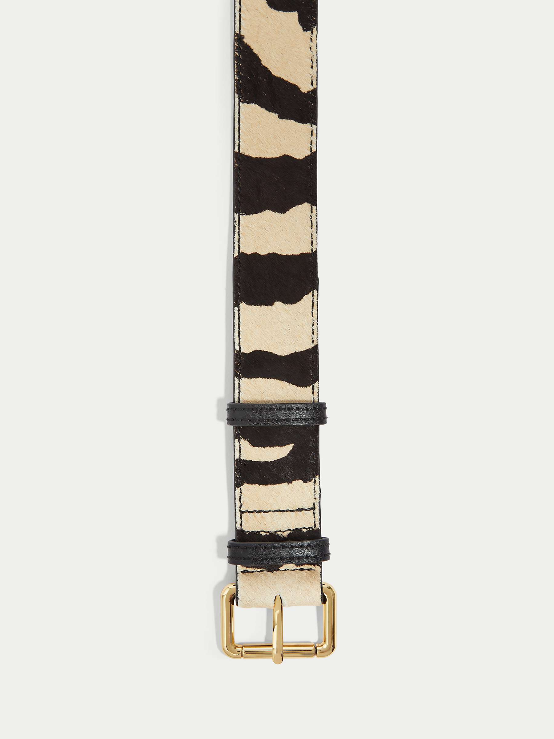 Buy Jigsaw Zebra Print Leather Belt, Multi Online at johnlewis.com