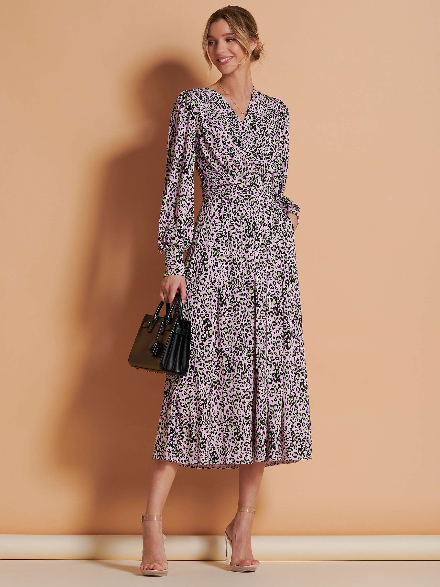 Buy Jolie Moi Allyn Leopard Print Long Sleeve Maxi Dress Online at johnlewis.com
