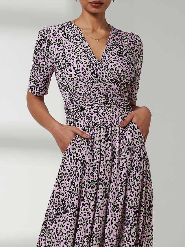 Jolie Moi Kendall Wrap Front Leopard Maxi Dress