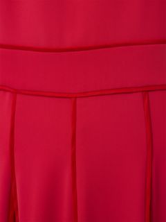 Hobbs Angelica Flared Midi Dress, Pink/Red, 6